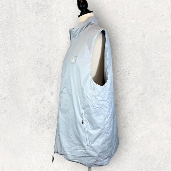 NWT Rains Fuse Vest Sky Blue-Gray Puffer Zip Front, Size XL Unisex - Picture 3 of 13